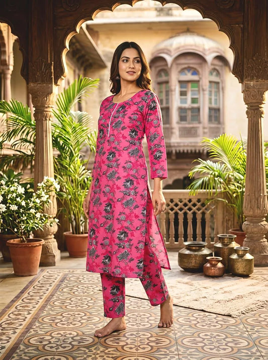 Eid Collection Summer Season 2 Pcs Women Digital Printed Shirt And Trouser