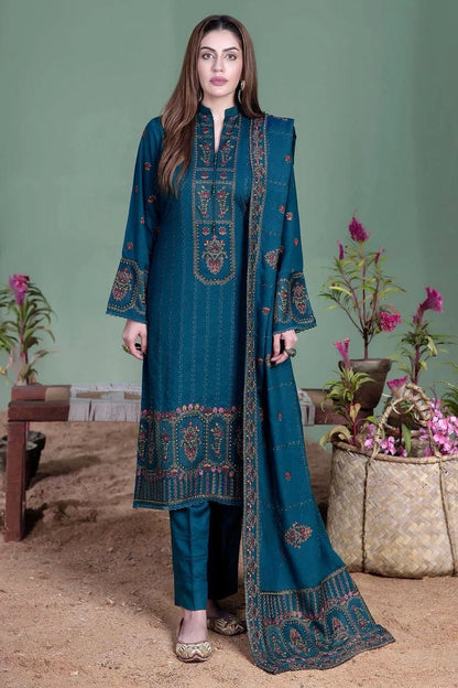 NOOR E FAJAR 3 Pcs Women's Unstitched Embroidered Suit, Dreesio